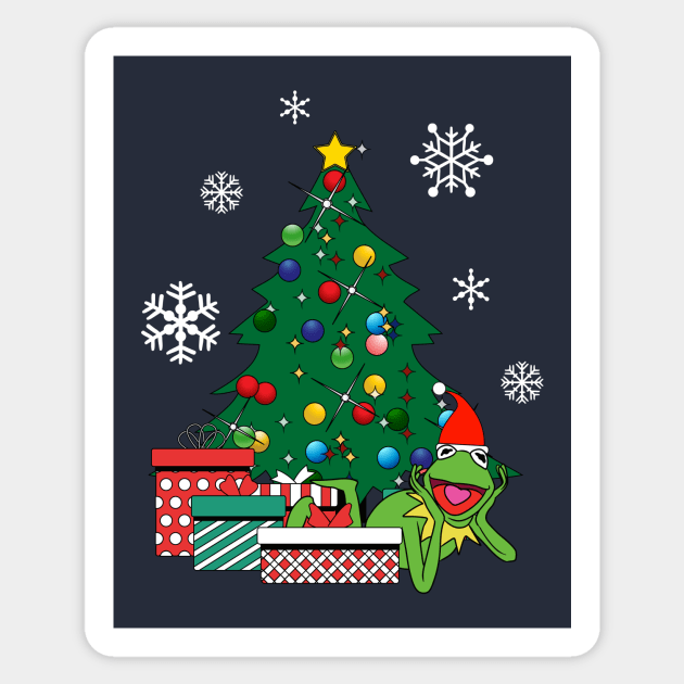 Kermit Around The Christmas Tree Muppets Sticker by Nova5